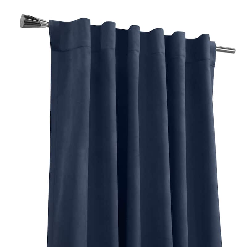 Scala Room Darkening Velvet Dual Header Curtain Panel