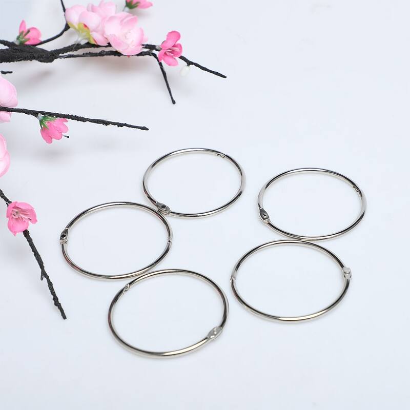 3" Curtain Rings 10pcs Metal Circular for Shower Curtain - Silver Tone - 3 Inch