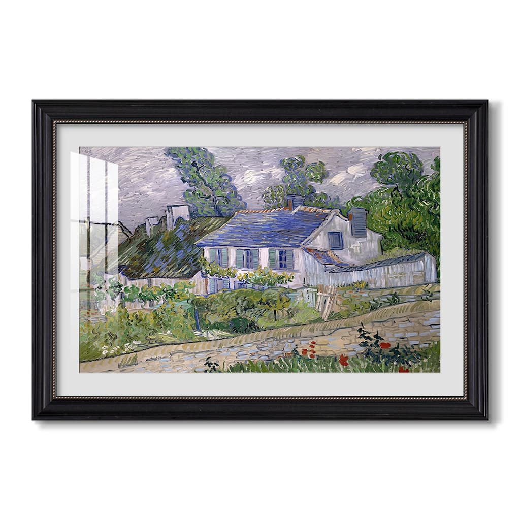 Houses in Auvers 1890-Vincent van Gogh-Custom Framed Print