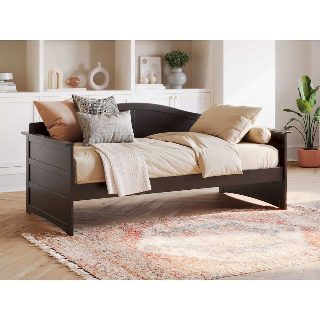 Bohemian Twin Daybed - Espresso Wood Frame - 78.75" L x 40" W x 34.63" H - Durable & Stylish