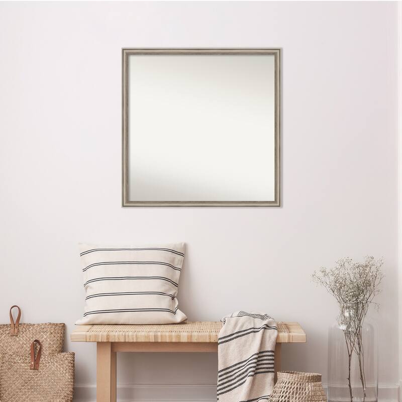 Salon Scoop Non-Beveled Wood Framed Wall Mirror