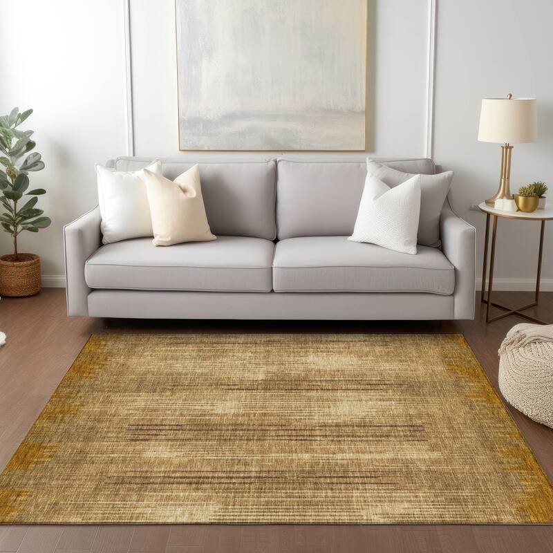 Machine Washable Indoor/ Outdoor Chantille Abstract Ombre Rug