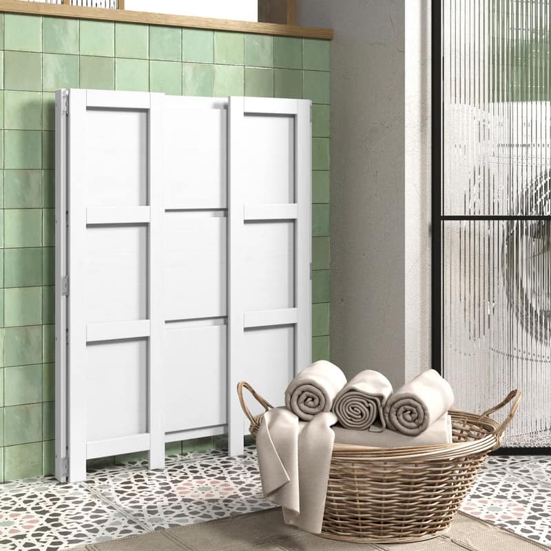 Jela Solid Wood 3 Shelf Folding Bookcase - White