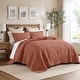 preview thumbnail 26 of 110, Madison Park Quebec Embroidered Reversible Oversized 3-piece Solid Texture Bedspread Quilt Set with Matching Shams