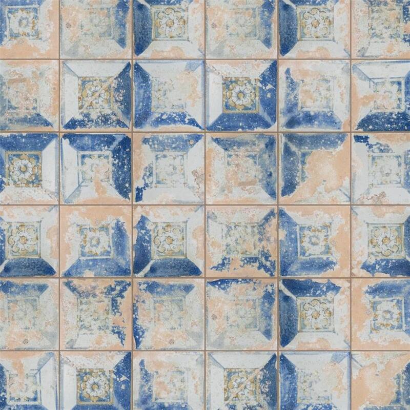 Merola Tile Kings Luxe Heritage Square 17-5/8" x 17-5/8" Ceramic Floor and Wall Tile