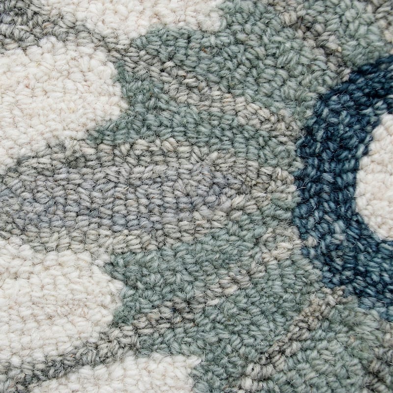 Sevita Ivory/Grey Suzani Round Area Rug