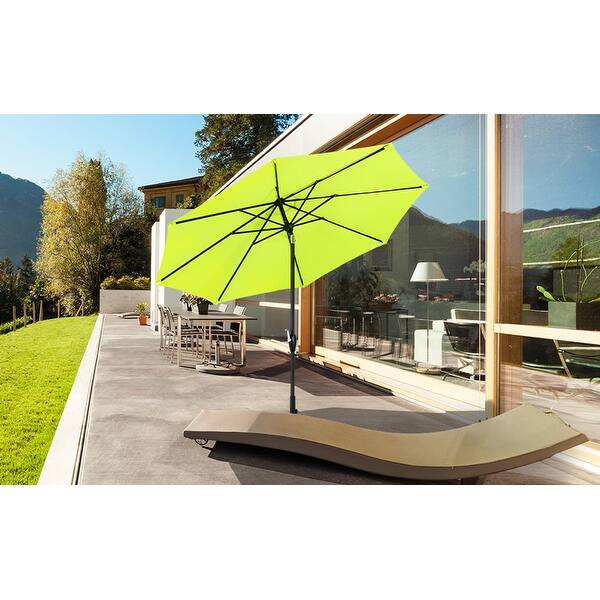 Shop Black Friday Deals On 9 Ft Patio Umbrella Outdoor Garden Table Umbrella With Auto Tilt No Base Overstock 31677551