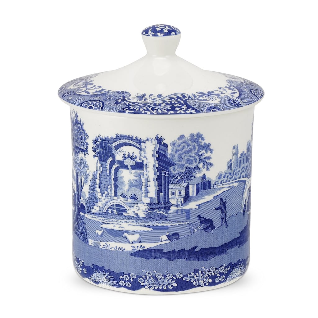 Spode Blue Italian Storage Jar - 7.5 Inch
