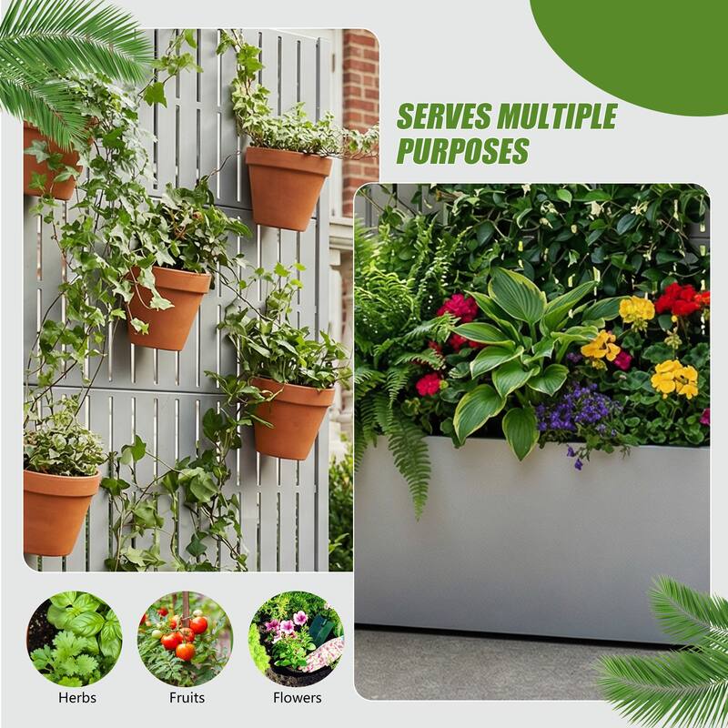 Raised Garden Bed Planter with Trellis Movable Planter Box with Lockable Wheels