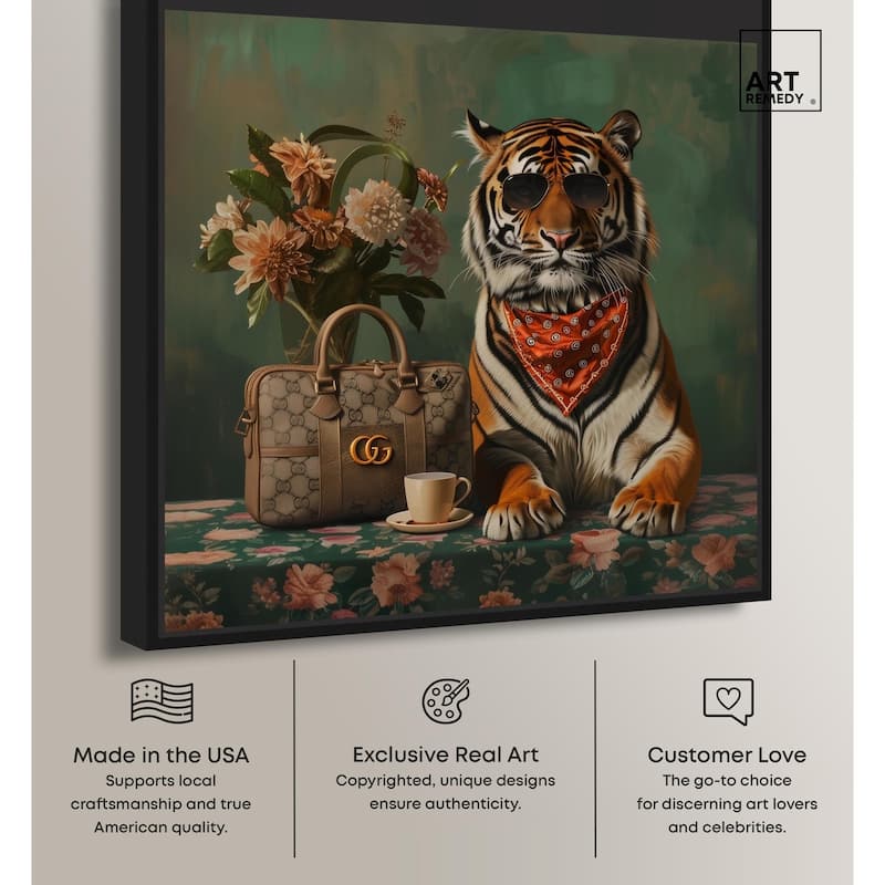 Fanciful Tiger Canvas by Art Remedy