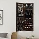 preview thumbnail 3 of 10, Costway Wall Mount Mirrored Jewelry Cabinet Organizer LED Lights