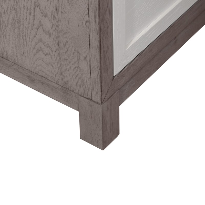 Palmetto Heights Two-Tone Shell White Driftwood 6 Drawer Dresser