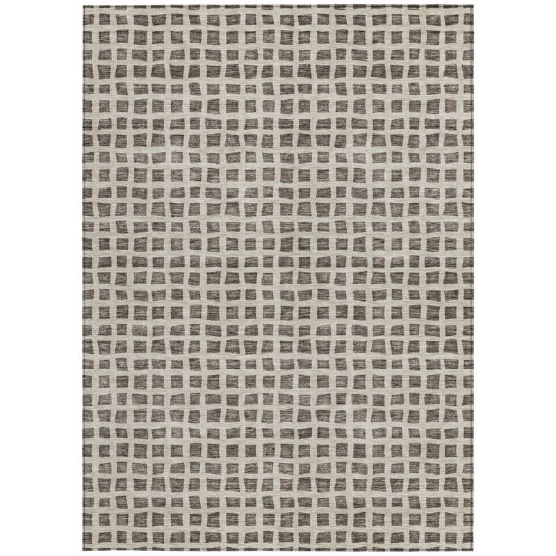 HomeRoots Geometric Transitional Rectangle Outdoor Rug
