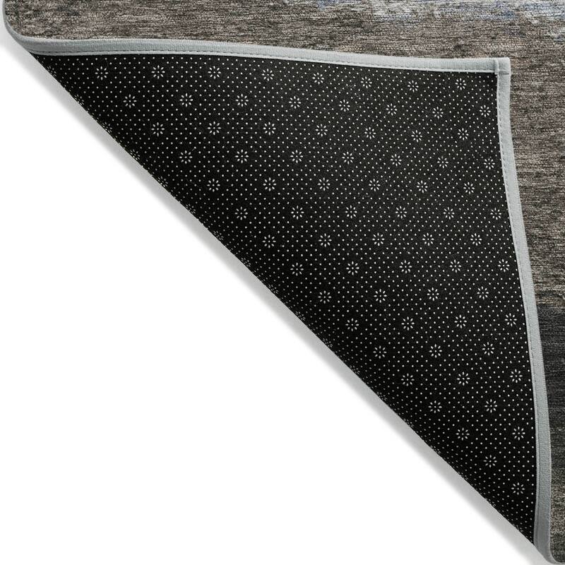 Machine Washable Indoor/Outdoor Watercolor Ombre Chantille Rug