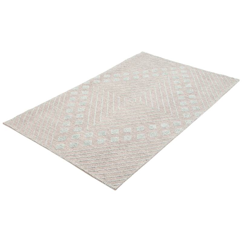 ECARPETGALLERY Braid weave Sienna Grey Wool Rug - 5'0 x 8'3