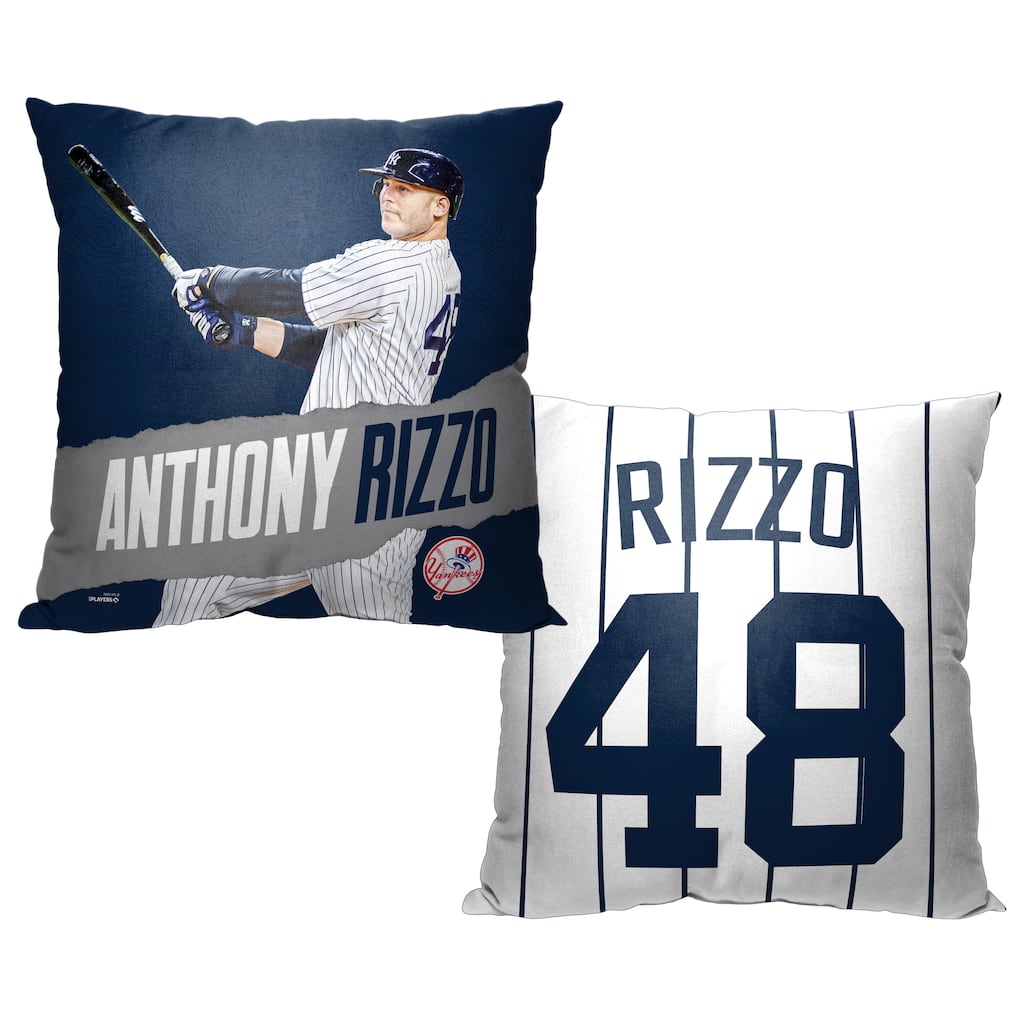 MLB New York Yankees Player Anthony Rizzo 18 Inch Throw Pillow