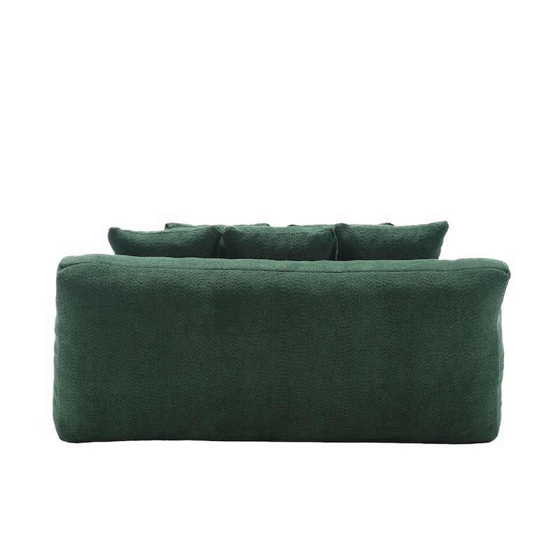 Chenille 2 Seater Sofa Bed for Home Theater, 66.93 Inch Wide Upholstered Lovesleeper Sofa with Pillows for Living Room, Club
