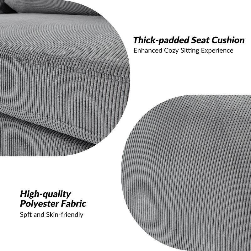 Cesare Modern 2-Piece Reversible Cushions Sectional with Storage by HULALA HOME