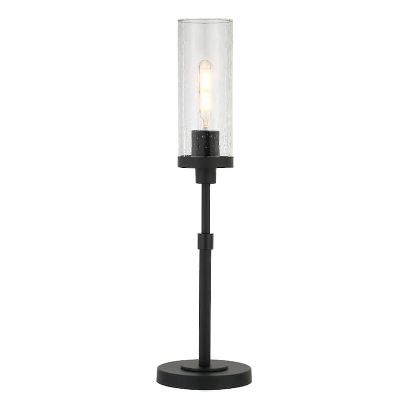 26" Metal Buffet Lamp with Clear Cylinder Shade - 26" H x 7" W x 7" D