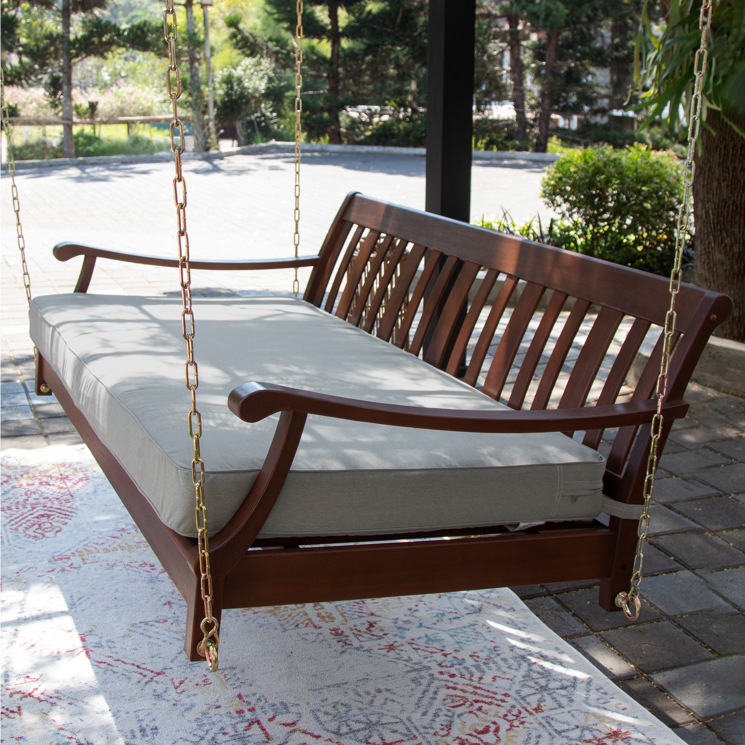 Claremont lounger wood pergola swing discount