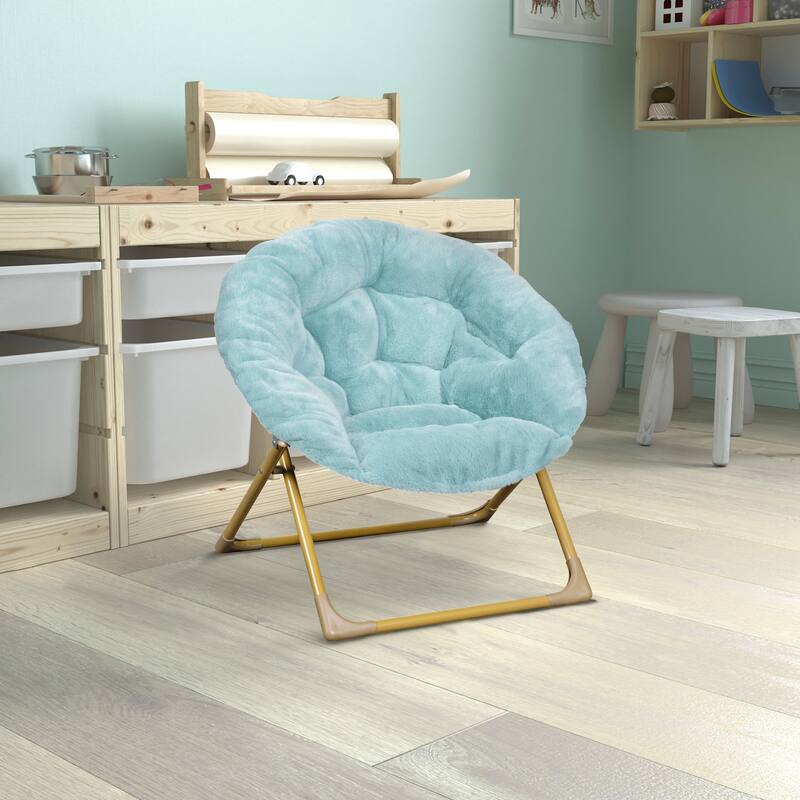 Flash Furniture FFIF46061 Callicratides 23" Wide Steel Framed - Soft Gold / Dusty Aqua