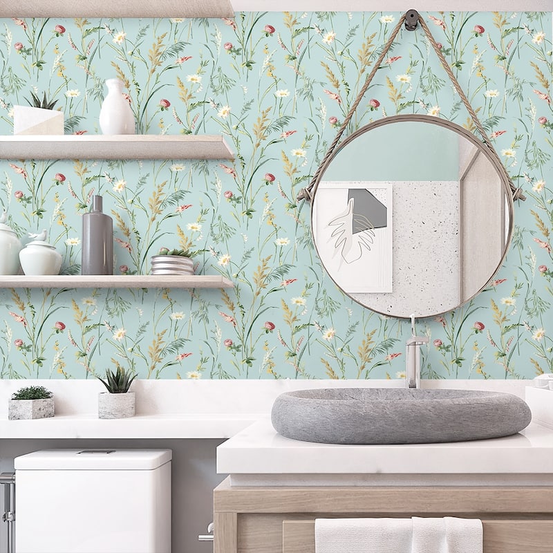NextWall Meadow Flowers Peel and Stick Wallpaper