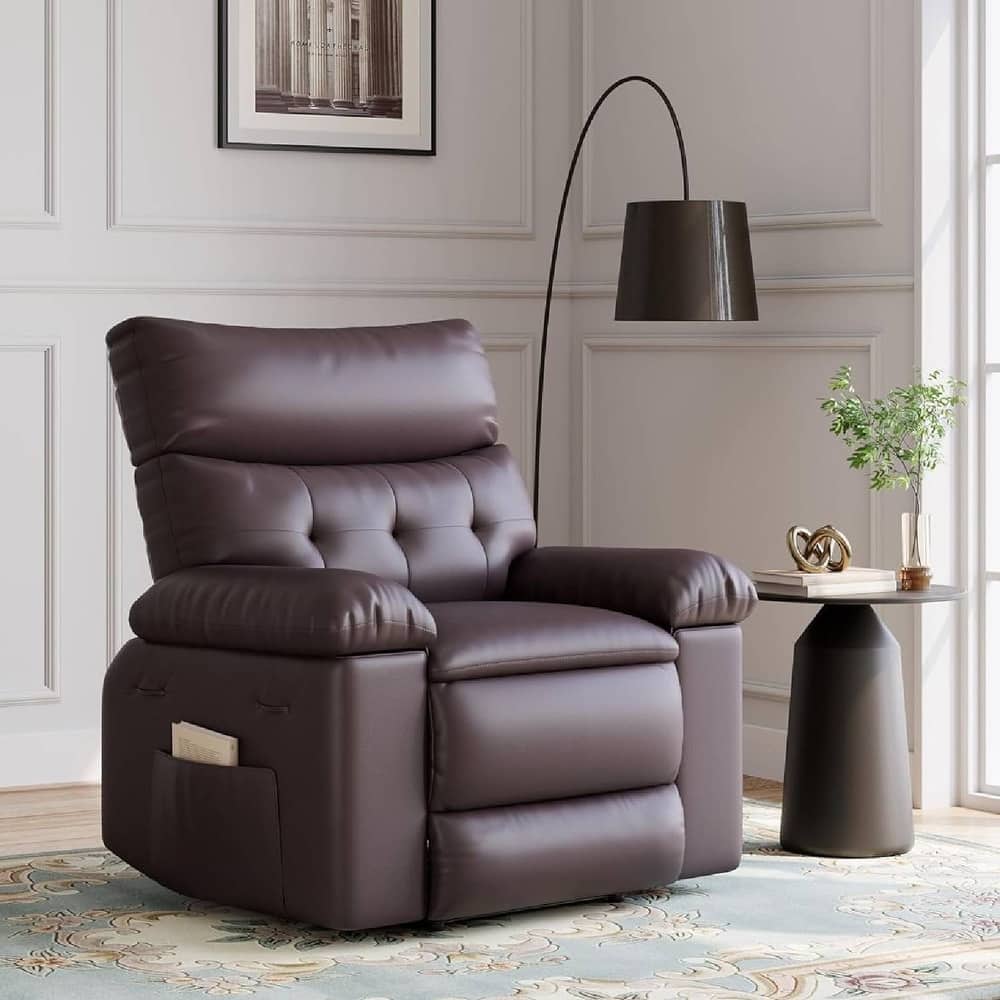 Oversized Manual Recliner, Comfort Lazy Sofa Chair for Living Rooms and Bedroom