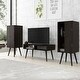preview thumbnail 4 of 48, Carson Carrington Shorewood 3-Piece Mid Century Modern Wood Vertical Chests and TV Stand