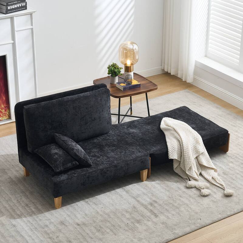 Convertible sofa bed, 3-in-1 convertible with 3 pillows