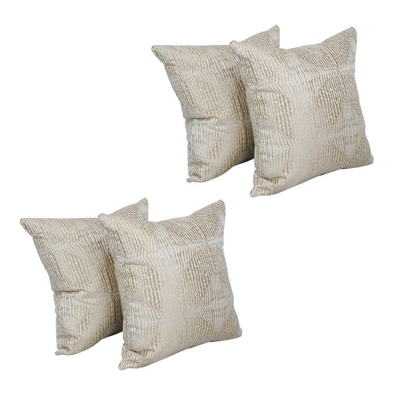 Blazing Needles 17-inch Square Throw Pillows (Set of 4) - Ashfield Alabas