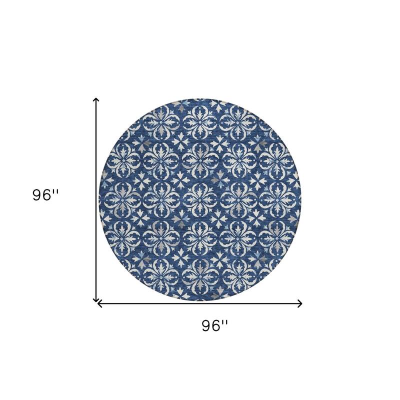 HomeRoots Floral Transitional Rectangle Outdoor Rug