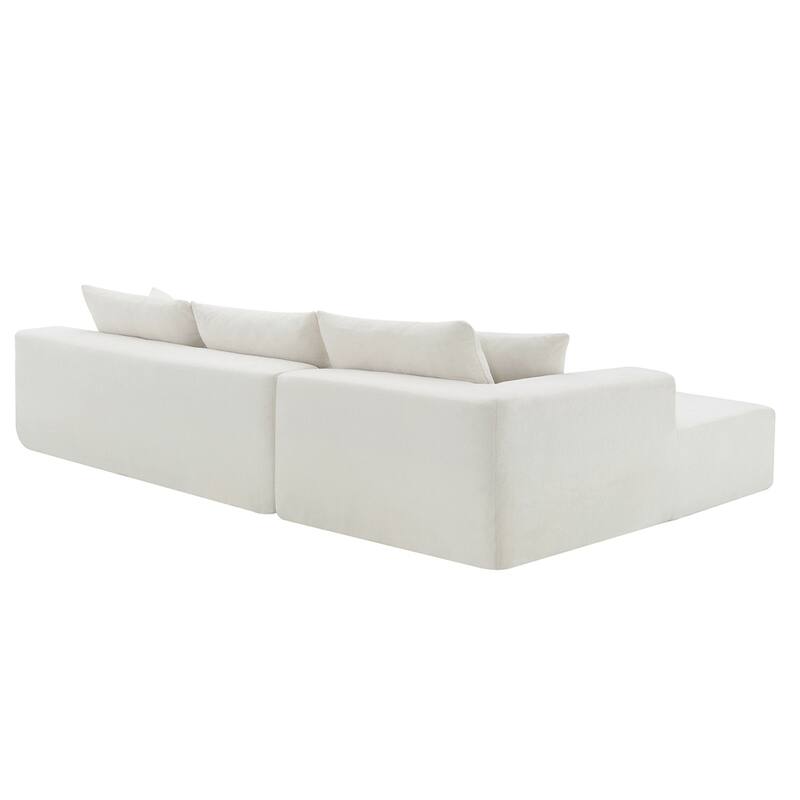 Modular L-Shape Sectional Sofa Set, Upholstered Sleeper Sofa