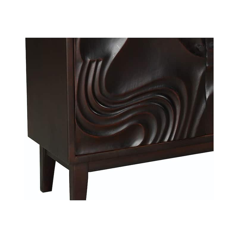 Ava 4-door Carved Solid Wood Sideboard