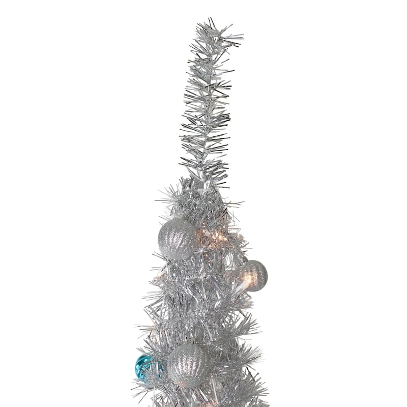 6' Pre-Lit Pre-Decorated Pop-Up Artificial Christmas Tree - Clear Lights
