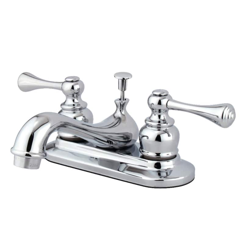 Kingston Brass English Vintage Centerset Bathroom Faucet with Pop-Up - Polished Chrome