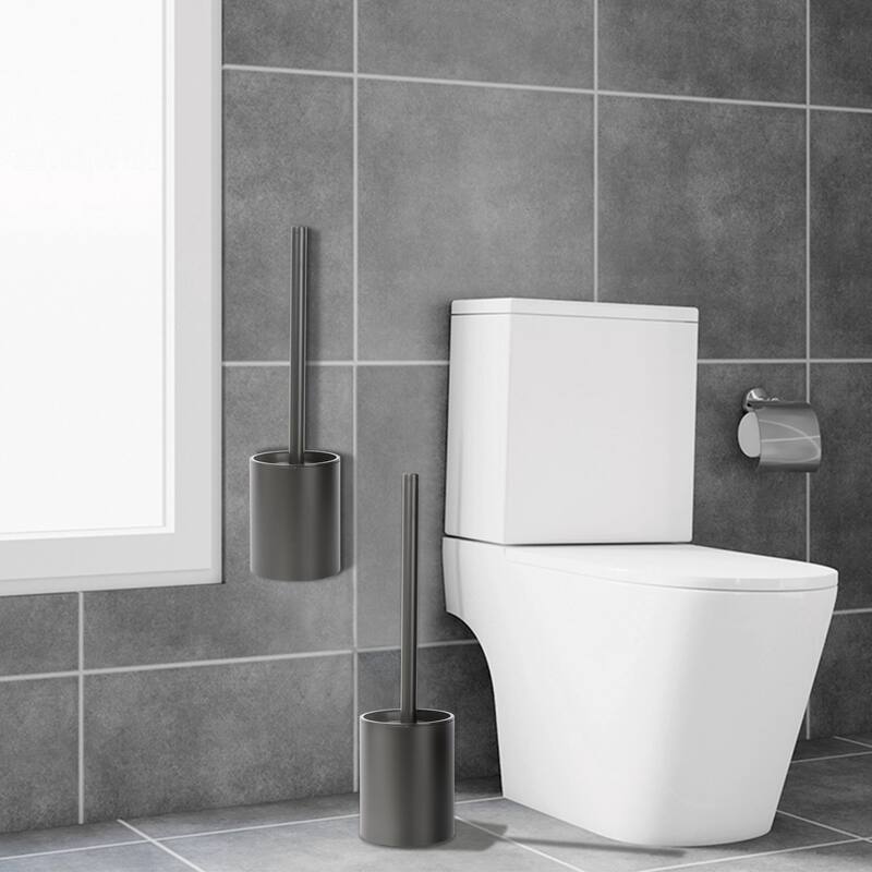Stainless Steel Toilet Bowl Brush and Holder Wall Mounted Bathroom Essentials