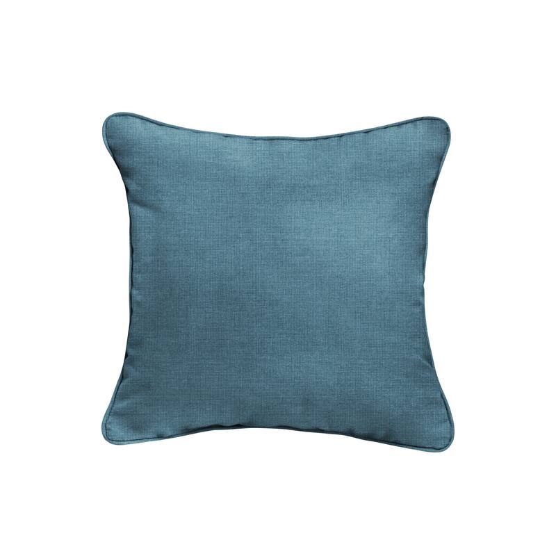Sunbrella Denim Blue Indoor/Outdoor Pillows, Set of 2, Corded