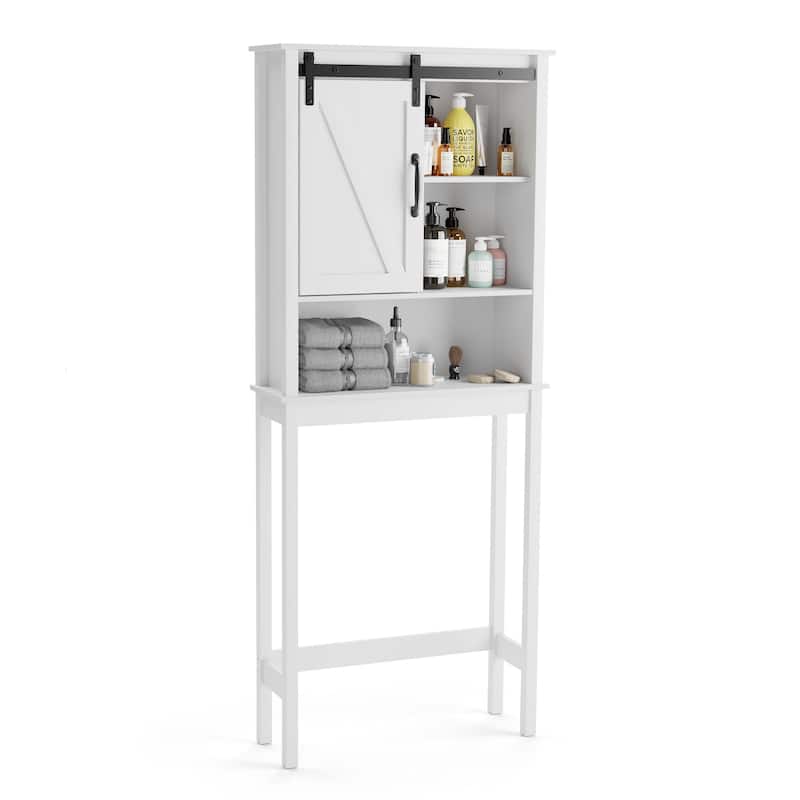 Pellebant Over-the-Toilet Storage Cabinet Space Saver Bathroom - 66.54" H x 27.17" W x 9.06" D