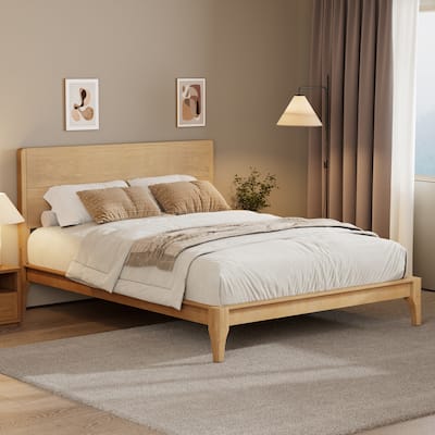 Eco-Chic Bamboo Platform Bed with Storage Space by Harper&Bright Designs