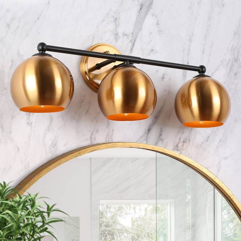 Modern Gold Black Vanity Light Bathroom 3Light Metal Wall Sconce for