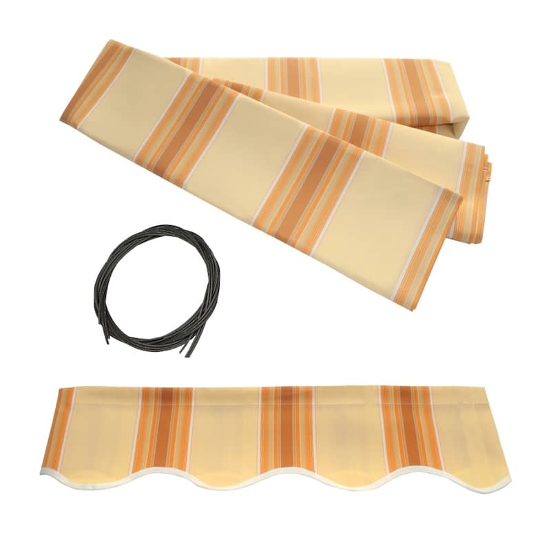 ALEKO Replacement Fabric for 6.5 x 5 ft Retractable Awning More Options - multi yellow