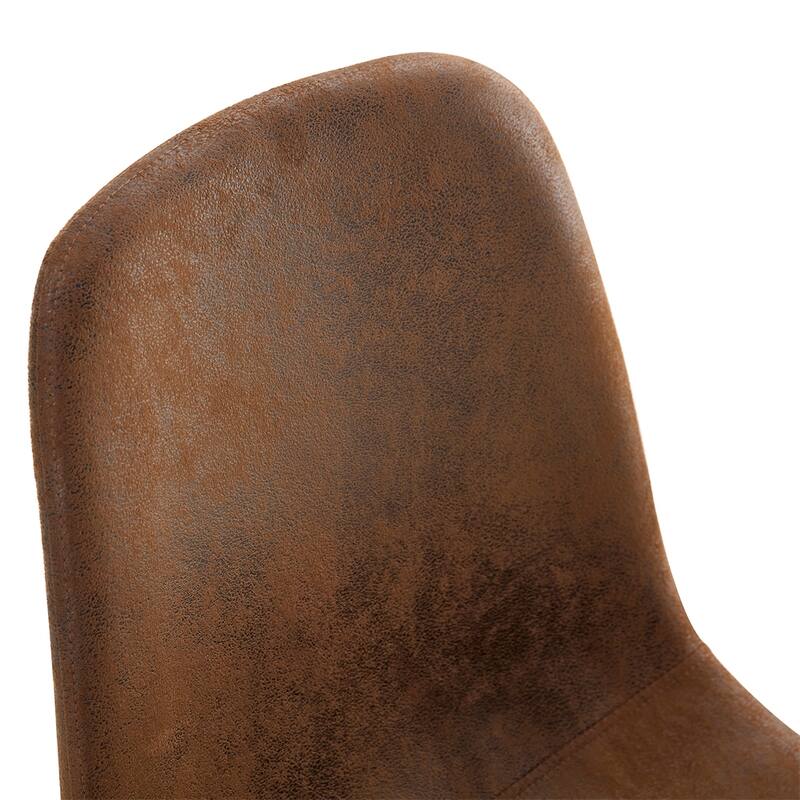 Dining Chairs,Suede Backrest and Metal Legs Combined Chairs,4 PCS