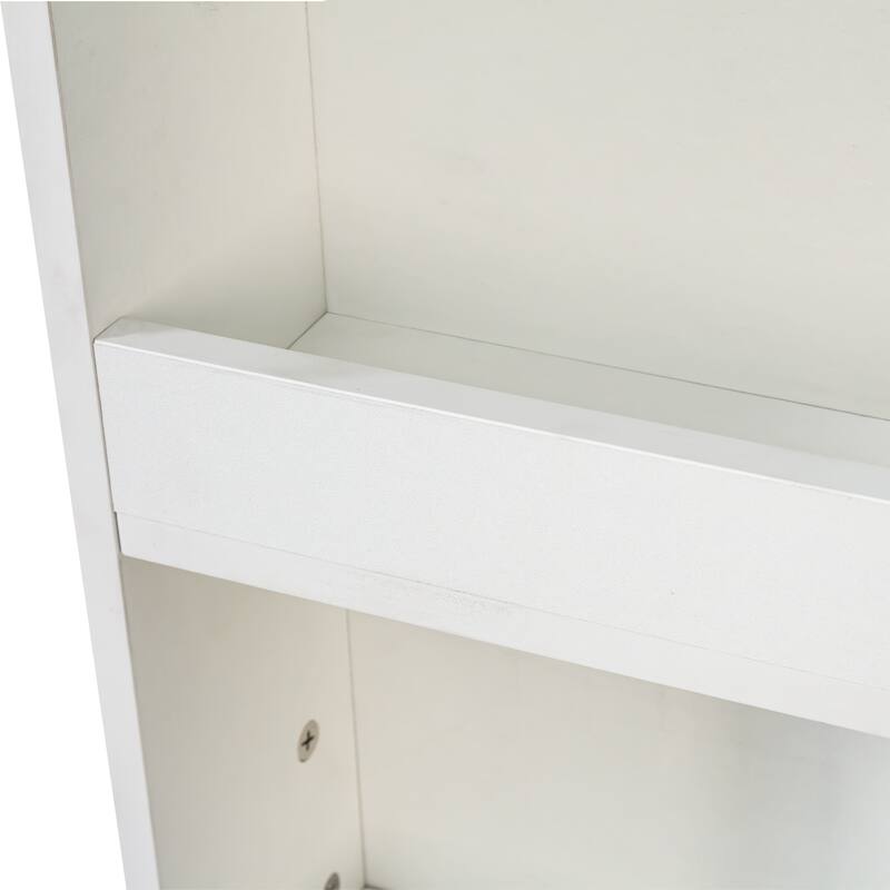 70.87" H 4-Tier Shelf Display Storage Cabinet,Modern Tall Bookcase
