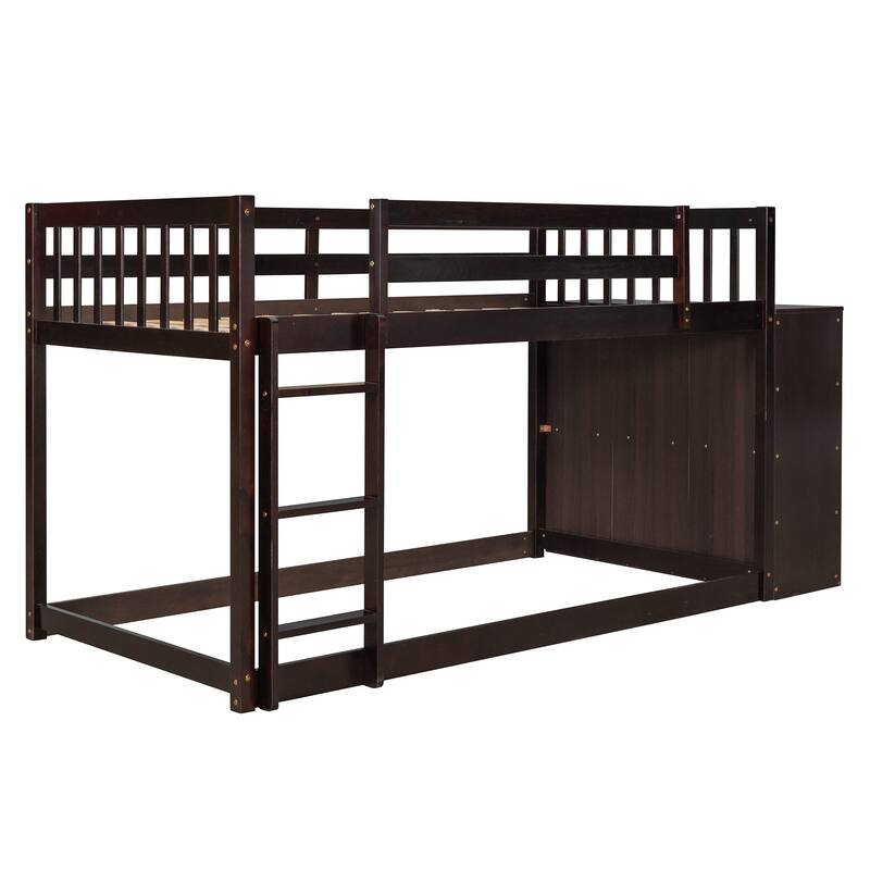 Bunk Bed with 4 Drawers and 3 Shelves