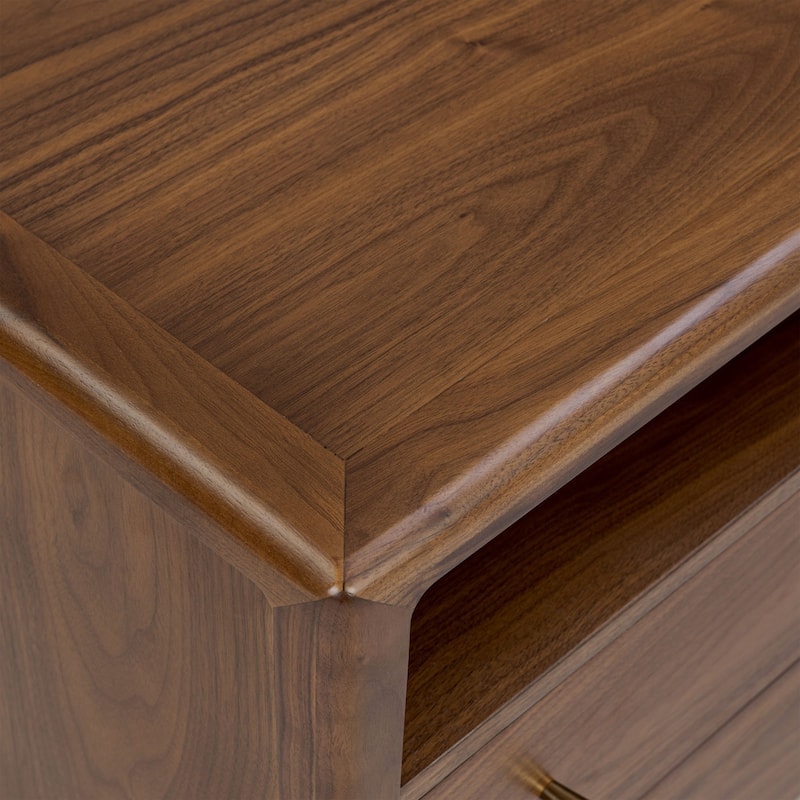 Poly & Bark Marla American Black Walnut Nightstand