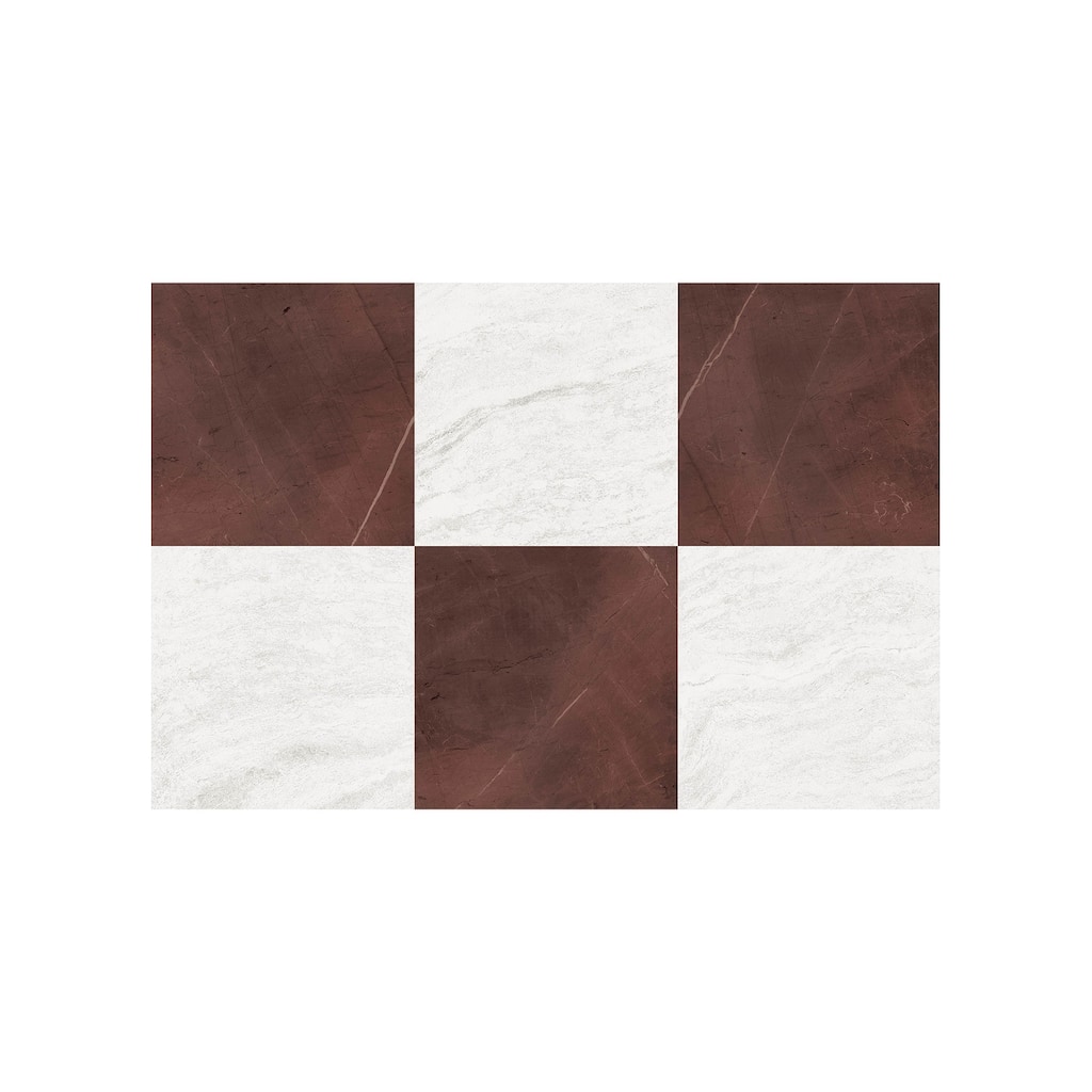 Chris Loves Julia x FloorPops Bonneville Oxblood Peel and Stick Floor Tiles