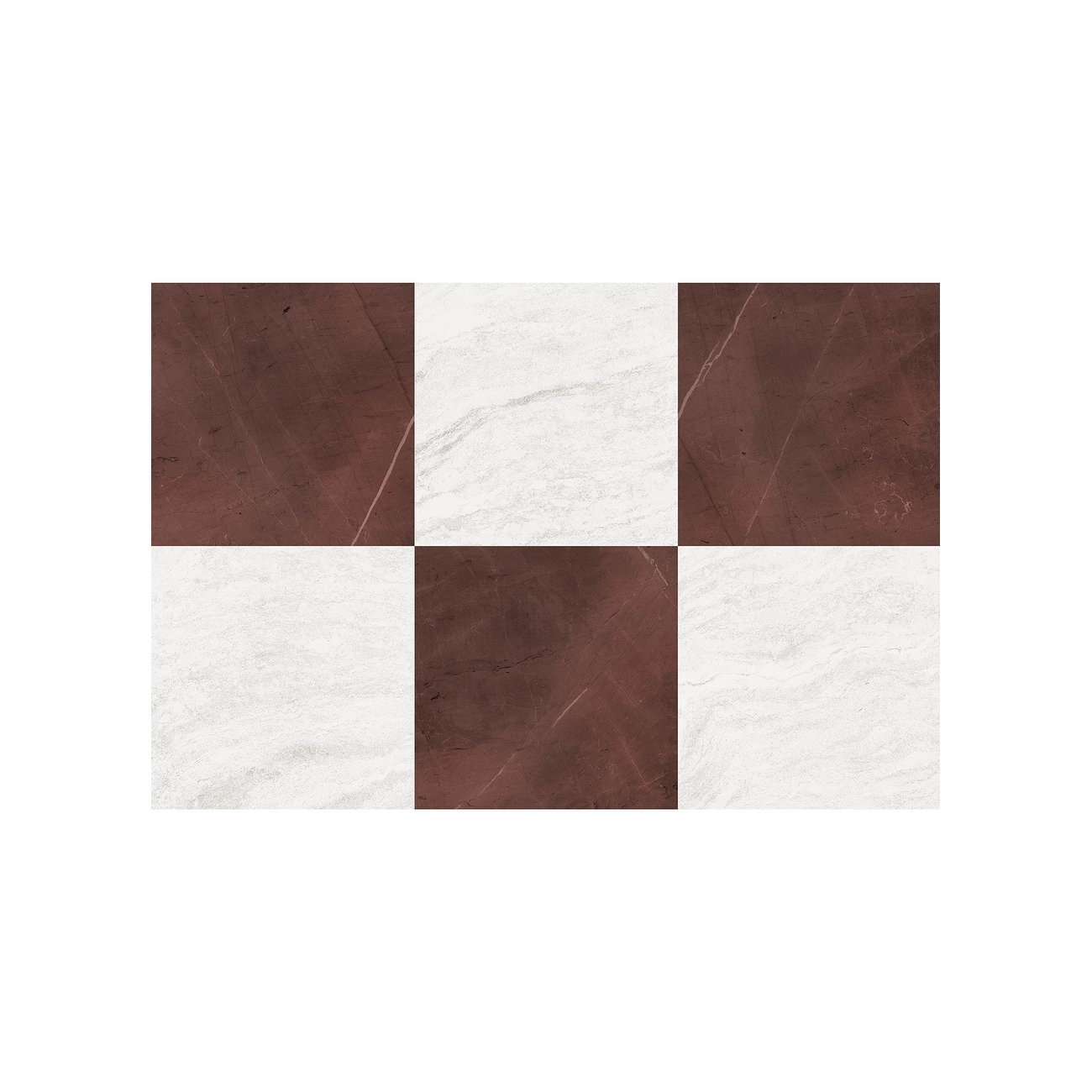 Chris Loves Julia x FloorPops Bonneville Oxblood Peel and Stick Floor Tiles