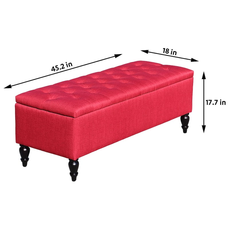 Maypex 45 in. Upholstered Storage Bench