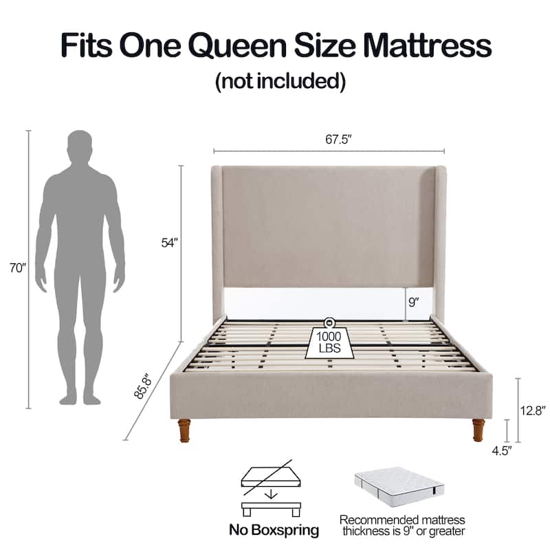 Carlsbad Velvet Upholstered Bed with 54" High Headboard by Christopher Knight Home