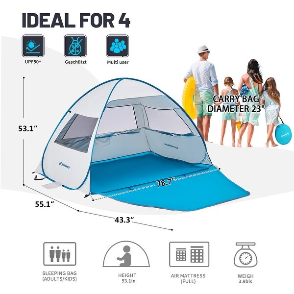 EchoSmile 4-Person Nylon Dome Tent - On Sale - Bed Bath & Beyond